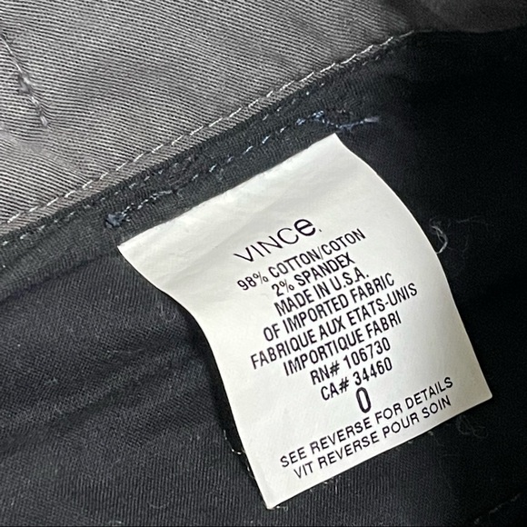 Vince Flat Front Chino Tapered Ankle Pants Khaki Gray Size 0. - Picture 6 of 9